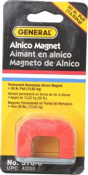 General - 1 Hole, 3/16" Hole Diam, 1-3/4" Overall Width, 1-1/8" Deep, 1-1/8" High, 30 Lb Average Pull Force, Alnico Power Magnets - 5/16" Pole Width - Best Tool & Supply