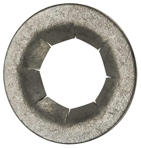 Made in USA - 7/8" OD, Spring Steel Push Nut - Zinc-Plated, 7/16" Shaft Diam - Best Tool & Supply