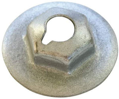 Au-Ve-Co Products - #10-32, 1/2" OD, 3/8" Width Across Flats Washer Lock Nut - Zinc-Plated Spring Steel, For Use with Threaded Fasteners - Best Tool & Supply