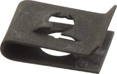 Made in USA - #10-24 Screw, 0.013 to 0.115" Thick, Spring Steel Standard U Nut - 1/4" Center Edge, Black Phosphate Finish - Best Tool & Supply