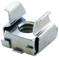 Made in USA - 3/8-16 Screw, 0.093 to 1/8" Thick, Spring Steel Cage Nut - Zinc-Plated Finish - Best Tool & Supply