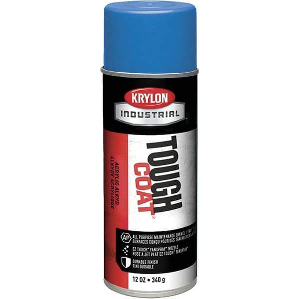 Krylon - OSHA Blue, 12 oz Net Fill, High Gloss, Enamel Spray Paint - 20 to 25 Sq Ft per Can, 16 oz Container, Use on Conduits, Ducts, Electrical Equipment, Machinery, Metal, Motors, Pipelines & Marking Areas, Railings, Steel Bars, Tool Boxes, Tools - Best Tool & Supply