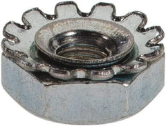 Value Collection - #5-40, Zinc Plated, Steel Hex Nut with External Tooth Washer - 1/4" Washer Diam, 1/4" Width Across Flats - Best Tool & Supply