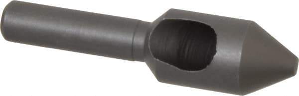 Weldon - 7/16" Head Diam, 1/4" Shank Diam, 60° High Speed Steel Countersink - Bright Finish, 1-3/4" OAL, Single End, Straight Shank, Right Hand Cut - Best Tool & Supply