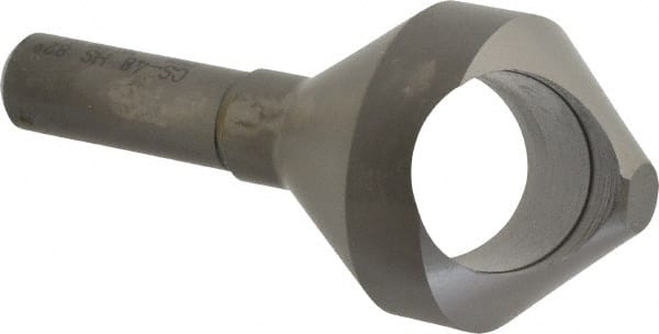 1-1/2″ Head Diam, 1/2″ Shank Diam, 82° High Speed Steel Countersink Bright Finish, 3-1/2″ OAL, Single End, Straight Shank, Right Hand Cut