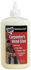 DAP - 16 oz Bottle Yellow Wood Glue - 5 to 7 min Working Time, 72 hr Full Cure Time, Bonds to Cardboard, Fabric, Leather, Particle Board & Wood - Best Tool & Supply