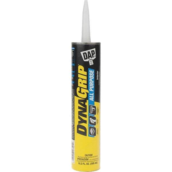 DAP - 10.3 Fluid Ounce Container, Tan, Cartridge Synthetic Latex Construction Adhesive - Service Temp from 0 to 120°F, Indoor - Best Tool & Supply