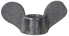 Made in USA - 1/4-20 UNC, Uncoated, Iron Standard Wing Nut - Grade 32510, 1-1/4" Wing Span, 5/8" Wing Span, 7/16" Base Diam - Best Tool & Supply