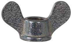 Value Collection - 5/16-18 UNC, Zinc Plated, Steel Standard Wing Nut - Grade 1015-1025, 1-1/2" Wing Span, 3/4" Wing Span, 5/8" Base Diam - Best Tool & Supply