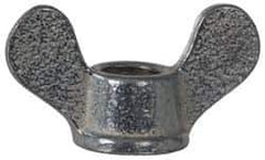 Made in USA - 1/2-13 UNC, Zinc Plated, Iron Standard Wing Nut - Grade 32510, 2" Wing Span, 1-1/4" Wing Span, 7/8" Base Diam - Best Tool & Supply