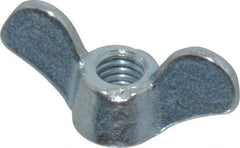 Value Collection - 5/16-18 UNC, Zinc Plated, Steel Standard Wing Nut - Grade 1015-1025, 1.44" Wing Span, 0.69" Wing Span, 1/2" Base Diam - Best Tool & Supply