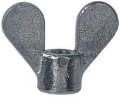 Value Collection - 5/16-18 UNC, Zinc Plated, Steel Standard Wing Nut - Grade 1015-1025, 1.88" Wing Span, 1-3/8" Wing Span, 11/16" Base Diam - Best Tool & Supply