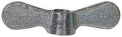 Value Collection - 3/8-16 UNC, Zinc Plated, Steel Standard Wing Nut - Grade 1015-1025, 2-1/2" Wing Span, 0.69" Wing Span, 9/16" Base Diam - Best Tool & Supply