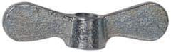 Value Collection - 3/8-16 UNC, Uncoated, Steel Standard Wing Nut - Grade 1015-1025, 2-1/2" Wing Span, 0.69" Wing Span, 9/16" Base Diam - Best Tool & Supply