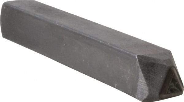 Made in USA - 3/16 Inch Character Size, 25 within a Triangle, Code Stamp - Steel - Best Tool & Supply