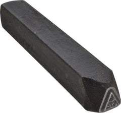 Made in USA - 3/16 Inch Character Size, 37 within a Triangle, Code Stamp - Steel - Best Tool & Supply