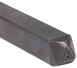 Made in USA - 3/16 Inch Character Size, 40 within a Triangle, Code Stamp - Steel - Best Tool & Supply