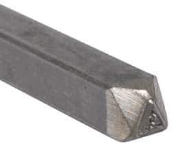 Made in USA - 3/16 Inch Character Size, 43 within a Triangle, Code Stamp - Steel - Best Tool & Supply