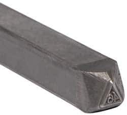 Made in USA - 3/16 Inch Character Size, 46 within a Triangle, Code Stamp - Steel - Best Tool & Supply