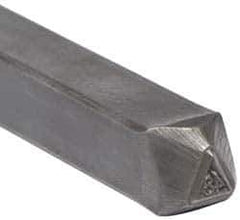 Made in USA - 3/16 Inch Character Size, 48 within a Triangle, Code Stamp - Steel - Best Tool & Supply