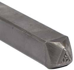 Made in USA - 3/16 Inch Character Size, 50 within a Triangle, Code Stamp - Steel - Best Tool & Supply