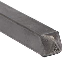 Made in USA - 3/16 Inch Character Size, 53 within a Triangle, Code Stamp - Steel - Best Tool & Supply