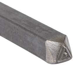 Made in USA - 3/16 Inch Character Size, 64 within a Triangle, Code Stamp - Steel - Best Tool & Supply