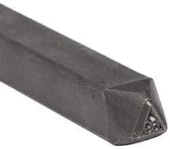 Made in USA - 3/16 Inch Character Size, 69 within a Triangle, Code Stamp - Steel - Best Tool & Supply