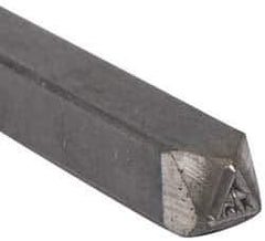 Made in USA - 3/16 Inch Character Size, 75 within a Triangle, Code Stamp - Steel - Best Tool & Supply