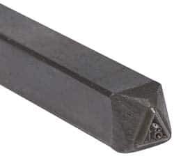 Made in USA - 3/16 Inch Character Size, 81 within a Triangle, Code Stamp - Steel - Best Tool & Supply