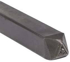 Made in USA - 3/16 Inch Character Size, 82 within a Triangle, Code Stamp - Steel - Best Tool & Supply