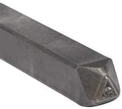 Made in USA - 1/4 Inch Character Size, 87 within a Triangle, Code Stamp - Steel - Best Tool & Supply