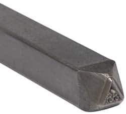 Made in USA - 3/16 Inch Character Size, 88 within a Triangle, Code Stamp - Steel - Best Tool & Supply