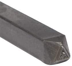 Made in USA - 3/16 Inch Character Size, 89 within a Triangle, Code Stamp - Steel - Best Tool & Supply