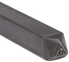 Made in USA - 1/4 Inch Character Size, 90 within a Triangle, Code Stamp - Steel - Best Tool & Supply