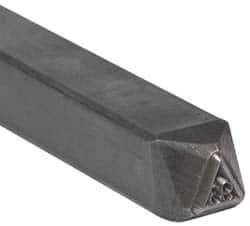 Made in USA - 3/16 Inch Character Size, 93 within a Triangle, Code Stamp - Steel - Best Tool & Supply