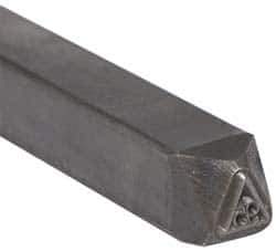 Made in USA - 3/16 Inch Character Size, 95 within a Triangle, Code Stamp - Steel - Best Tool & Supply