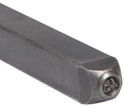 Made in USA - 3/16 Inch Character Size, 45 within a Circle, Code Stamp - Steel - Best Tool & Supply