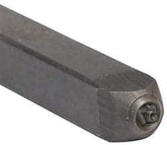 Made in USA - 3/16 Inch Character Size, 57 within a Circle, Code Stamp - Steel - Best Tool & Supply