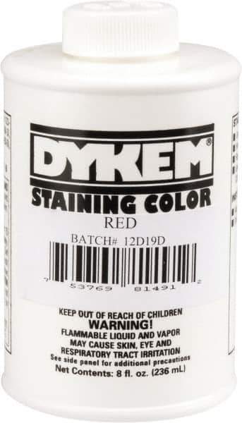 Dykem - 8 Ounce Red Staining Color - Brush in Cap Container - Best Tool & Supply