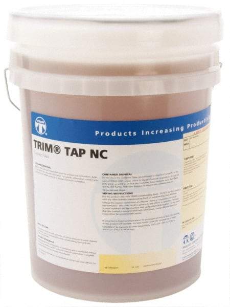 Master Fluid Solutions - Trim Tap NC, 5 Gal Pail Tapping Fluid - Straight Oil, For Broaching, Gear Cutting, Gundrilling, Milling, Reaming, Sawing, Shaving, Threading - Best Tool & Supply