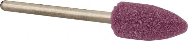 Grier Abrasives - 3/8 x 3/4" Head Diam x Thickness, B52, Pointed, Aluminum Oxide Mounted Point - Best Tool & Supply