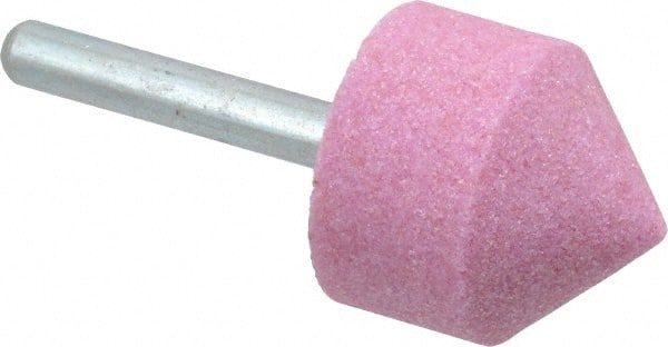 Grier Abrasives - 1-1/8 x 1-1/8" Head Diam x Thickness, A13, Pointed Cylinder, Aluminum Oxide Mounted Point - Best Tool & Supply