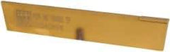 Made in USA - 3/16 Inch Wide x 1-1/8 Inch High x 6-1/2 Inch Long, Tapered Blade, Cutoff Blade - C6 Grade, TiN Coated - Exact Industrial Supply