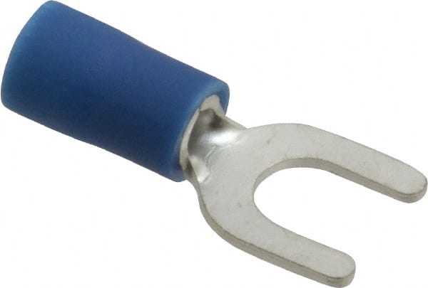 Ideal - #10 Stud, 16 to 14 AWG Compatible, Partially Insulated, Crimp Connection, Standard Fork Terminal - Best Tool & Supply