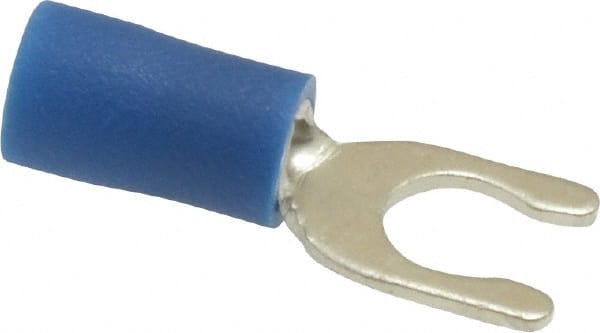 Ideal - #10 Stud, 16 to 14 AWG Compatible, Partially Insulated, Crimp Connection, Locking Fork Terminal - Best Tool & Supply