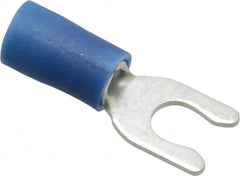 Ideal - #8 Stud, 16 to 14 AWG Compatible, Partially Insulated, Crimp Connection, Locking Fork Terminal - Best Tool & Supply