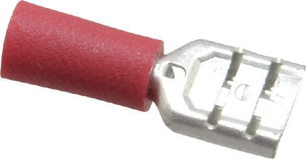 Ideal - 22 to 18 AWG, Vinyl, Fully Insulated, Female Wire Disconnect - 1/4 Inch Wide Tab, Red, cUL Listed, RoHS Compliant, UL Listed - Best Tool & Supply