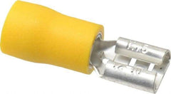 Ideal - 12 to 10 AWG, Vinyl, Fully Insulated, Female Wire Disconnect - 1/4 Inch Wide Tab, Yellow, cUL Listed, RoHS Compliant, UL Listed - Best Tool & Supply