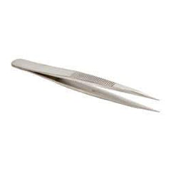 Value Collection - 4-3/8" OAL AC-SA Precision Tweezers - Heavy Tip with Serrated Shank - Best Tool & Supply